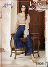 Cream Colour Jeeyu Western Party Wear Faux Georgette Two Piece Top And Pant Collection 005